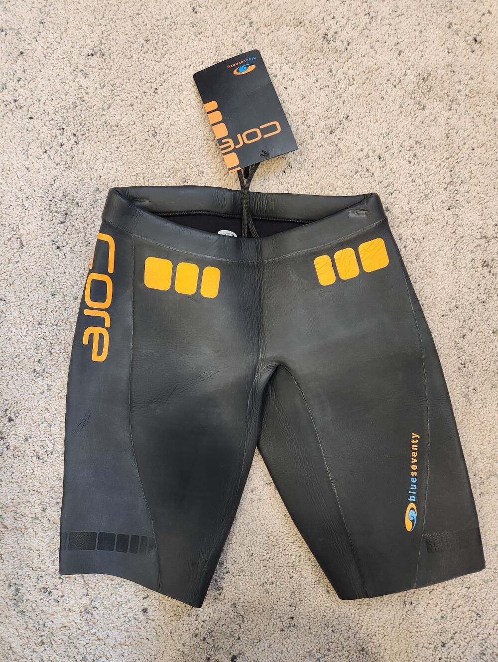 BlueSeventy Black Neoprene Swim Shorts with Drawcord